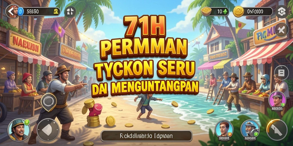 Gameplay seru dalam 71H yang menampilkan strategi Tycoon.