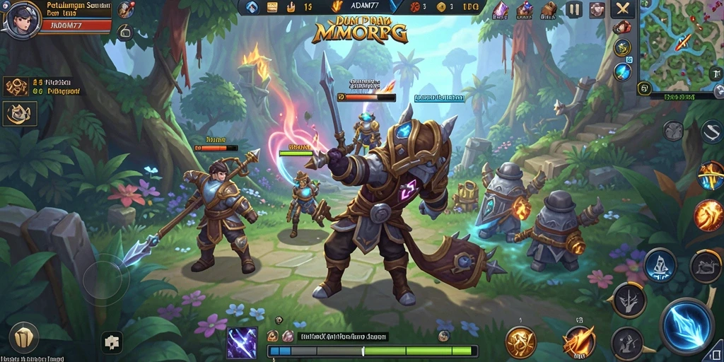 Screenshot petualangan seru dalam game MMORPG ADAM77.