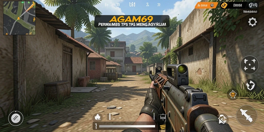 Screenshot gameplay AGAM69 menampilkan aksi seru pertempuran TPS.