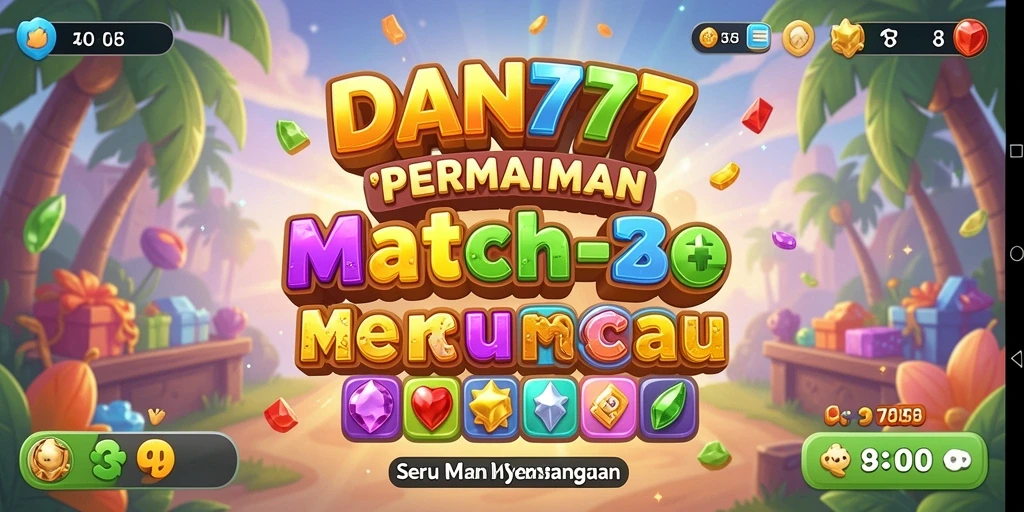 Tampilan gameplay seru permainan Match-3 DAN777.