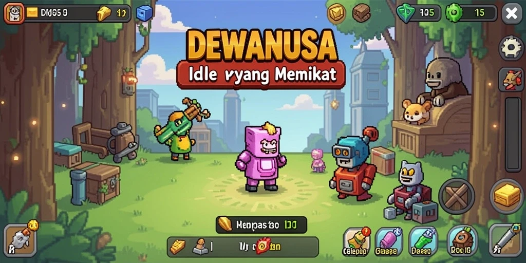 Gameplay DEWANUSA yang menarik dengan karakter dan misi beragam.