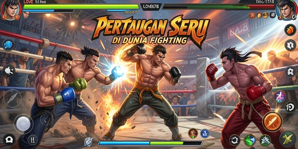 Screenshot gameplay LOVE678 yang menunjukkan pertarungan yang seru dan mendebarkan.
