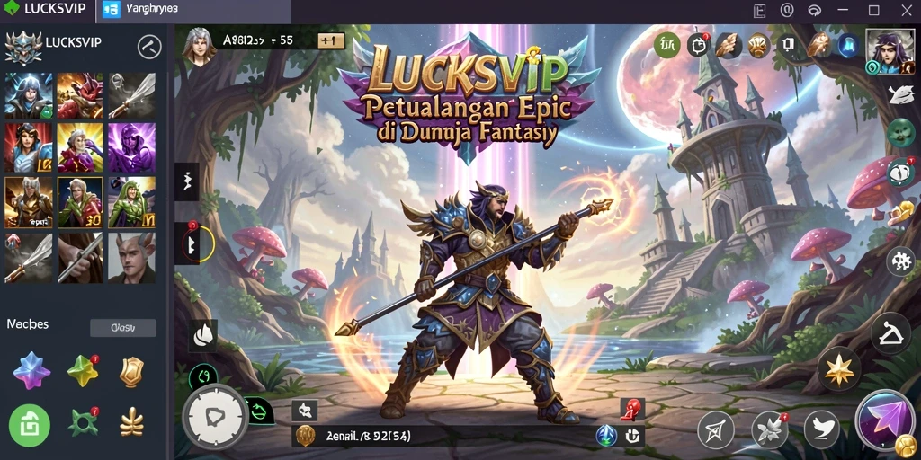 Screenshot gameplay LUCKSVIP menampilkan aksi pertempuran yang seru dan karakter yang memukau.