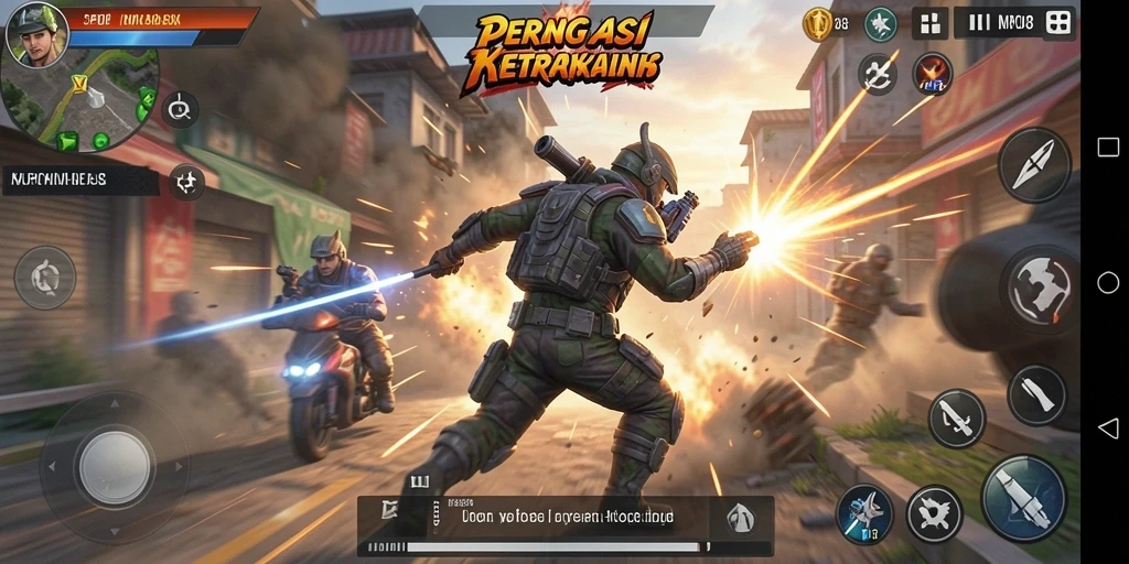 Tampilan aksi seru dalam gameplay MPO08 yang memukau.