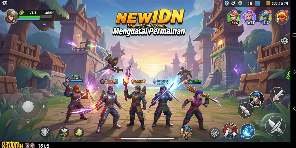 Screenshot gameplay NEWIDN yang menunjukkan strategi dan aksi mendebarkan.