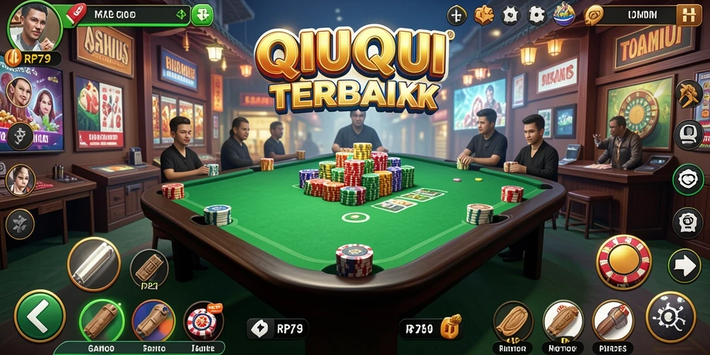 Tampilan gameplay QiuQiu yang seru dan menarik.