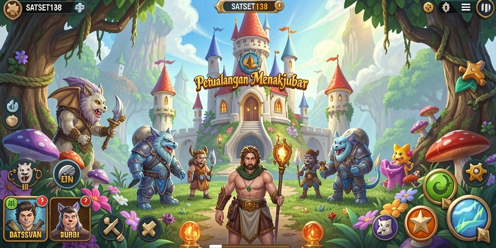 Tampilan menakjubkan dari gameplay petualangan SATSET138.