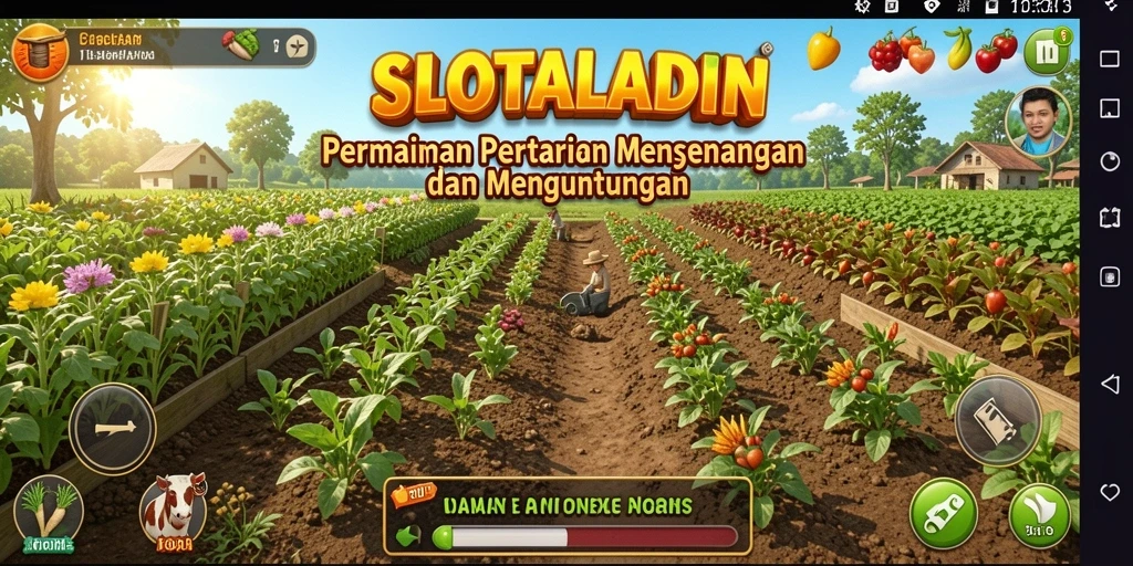 Tampilan gameplay SLOTALADIN yang penuh warna dan interaktif.
