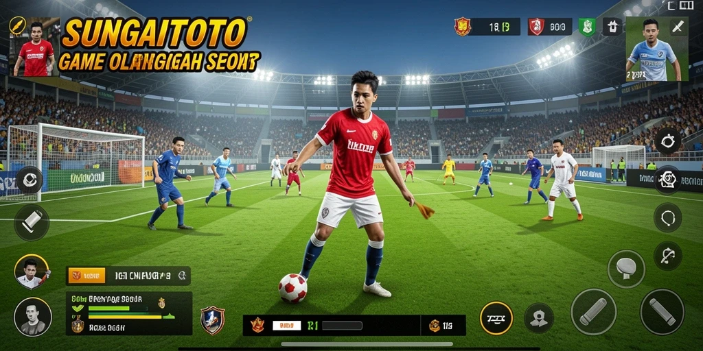 Tampilan screenshot SUNGAITOTO dengan aksi seru di arena olahraga.