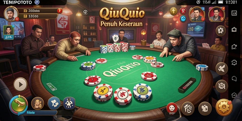 Tampilan menarik gameplay QiuQiu di TEMPOTOTO.