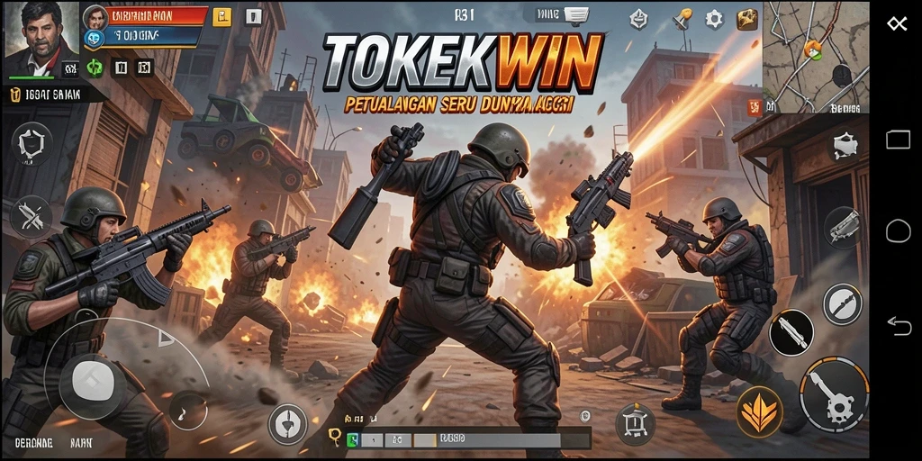 Tampilan gameplay TOKEKWIN yang penuh aksi dan tantangan.